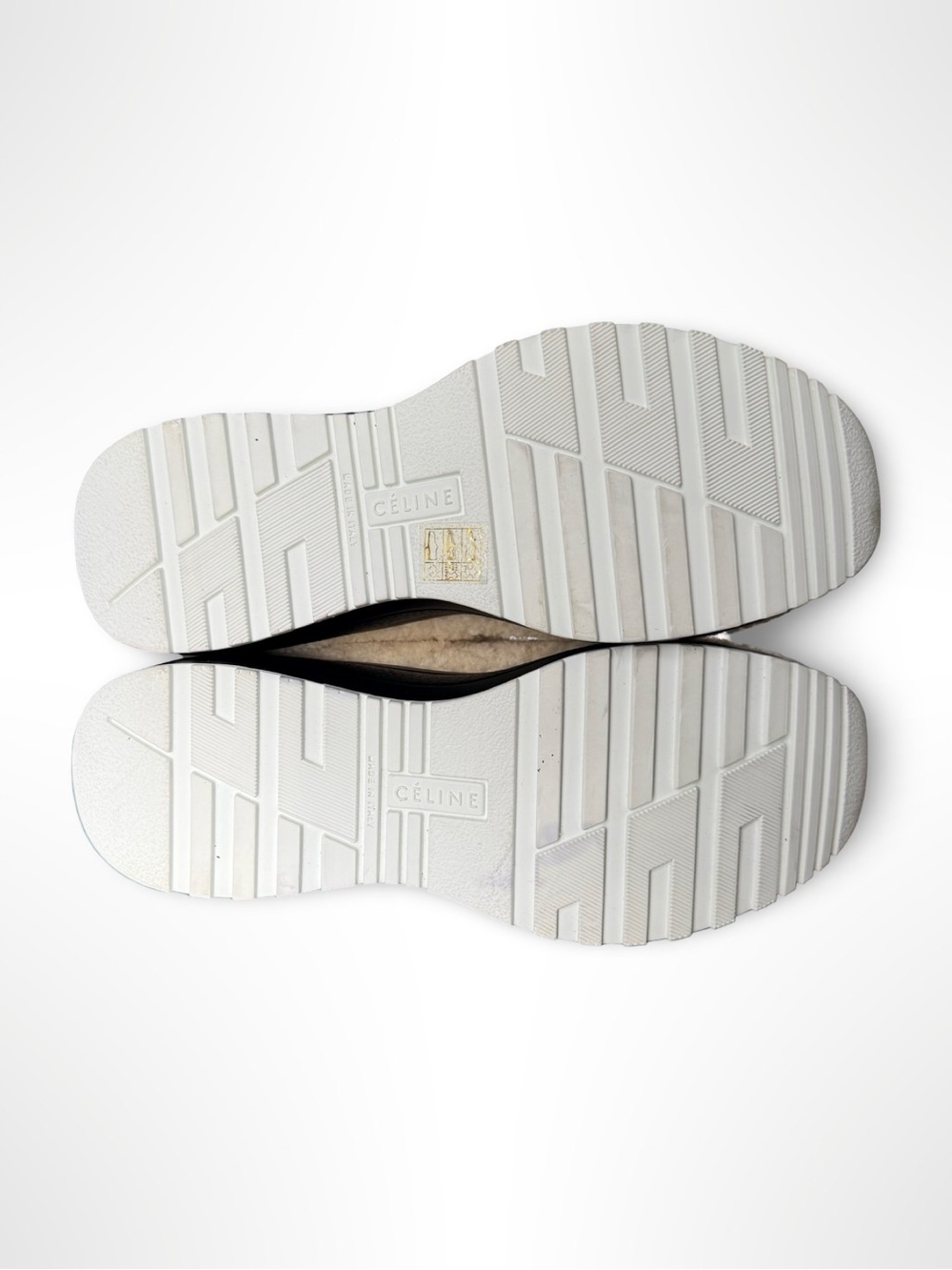 Celine Phoebe Philo Delivery Shearling Platform Sneakers EU 39 - Picture 5 of 8
